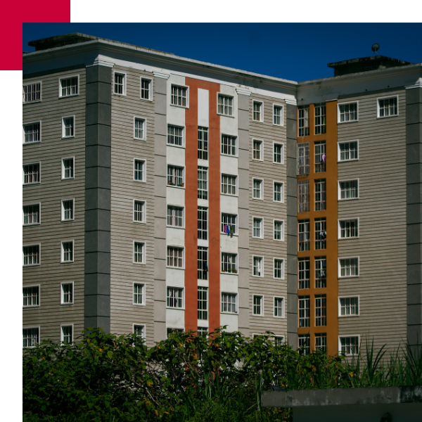 exterior of apartment building