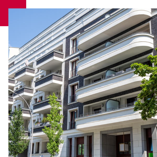 exterior of apartment building