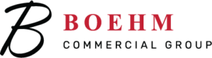 Black and Red Boehm Commercial Group Logo | Cost Segregation