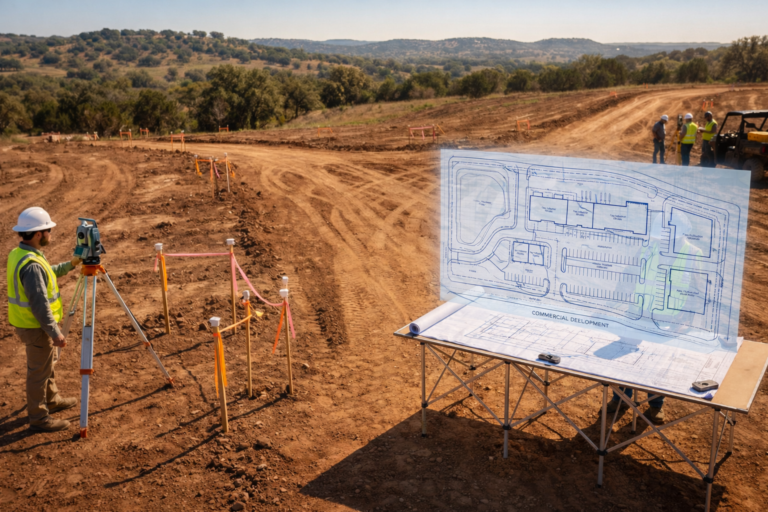 Commercial land development planning and site infrastructure evaluation for a Hill Country land investment project.